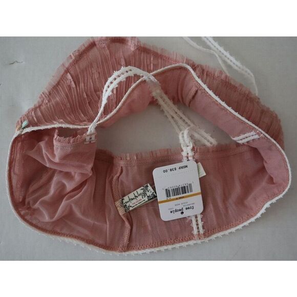 Free People OB1086726 Women's Sz Small Pixie Nude Gabriella Lace Bralette Bra - Picture 3 of 5